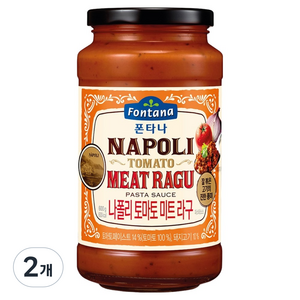 폰타나 나폴리 토마토 미트 라구 파스타소스, 600g, 2개