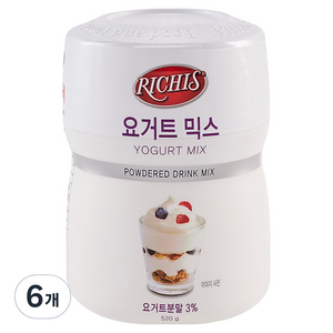 리치스 요거트 믹스 파우더, 520g, 6개