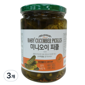 미니오이피클, 500g, 3개