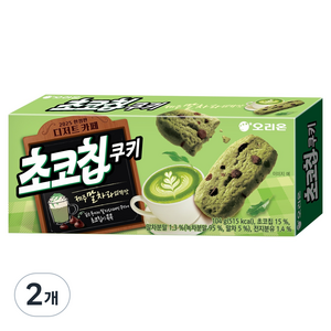 오리온 초코칩쿠키 말차라떼맛, 104g, 2개