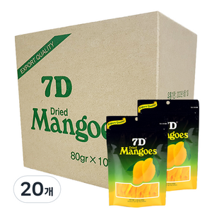 세븐디 건조망고, 80g, 20개