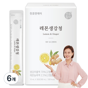 하루활력 레몬생강청, 300ml, 6개