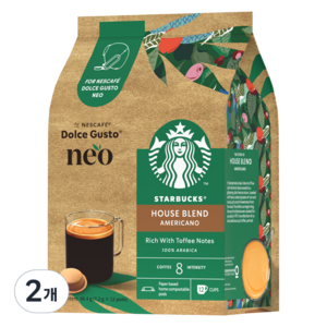 스타벅스 네오 하우스 블렌드 아메리카노 캡슐커피, 7.2g, 12개입, 2개