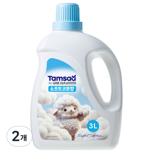 탐사 딥퍼퓸 고농축 섬유유연제 소프트코튼향, 3L, 2개