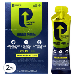 종근당 포텐겔 아미노산 L아르기닌 BCAA 아미노겔 운동 활력, 10회분, 2개