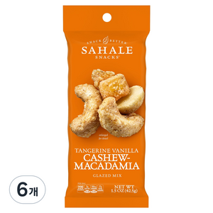 사할리스낵스 탠저린 마카다미아, 42.5g, 6개