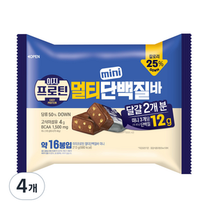 롯데웰푸드 이지프로틴 멀티 미니 단백질바, 213g, 4개