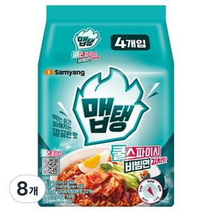 맵탱 쿨스파이시 비빔면 김치맛 134g, 8개