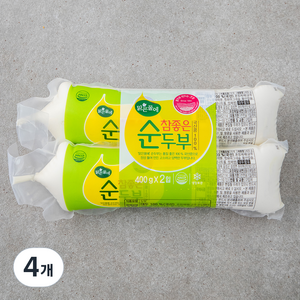 맑은물에 참 좋은 국산콩 100% 순두부, 400g, 4개