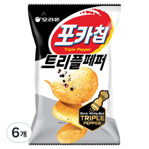 포카칩 트리플페퍼맛, 60g, 6개