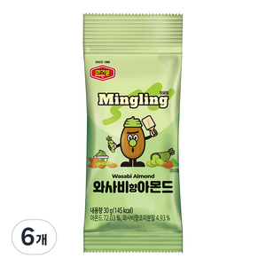 머거본 와사비향 아몬드, 30g, 6개