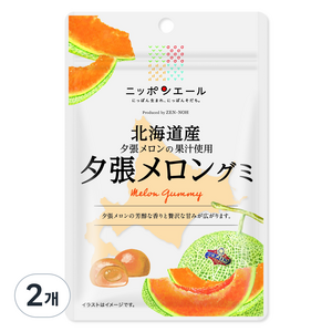 닛폰에일 JA전농 젤리 홋카이도 유바리멜론, 40g, 2개