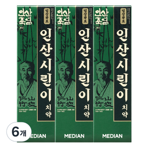 메디안 인산죽염 시린이 케어 치약, 120g, 6개