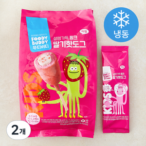 푸디버디 설렘가득 핑크 딸기핫도그 (냉동)