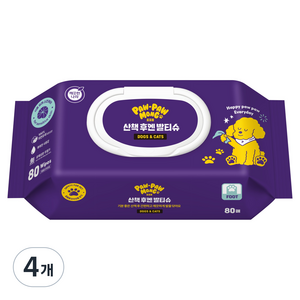 포포몽 반려동물 산책 후엔 발티슈 캡형, 80개입, 4개