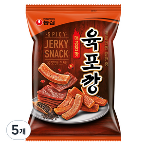 농심 육포깡 매콤한맛, 90g, 5개