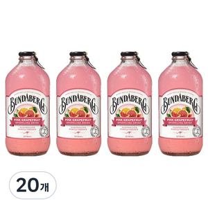 분다버그 핑크 그래이프푸르트 탄산음료, 375ml, 20개