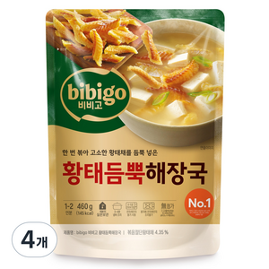 비비고 황태듬뿍 해장국, 460g, 4개