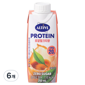 얼티브 프로틴 로얄밀크티향, 250ml, 6개
