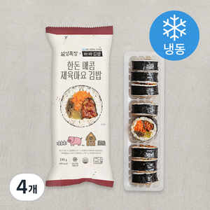 설성목장 한돈 매콤 제육마요 김밥 (냉동), 240g, 4개