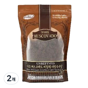 에코씨드 비정제 다크머스코바도, 1kg, 2개