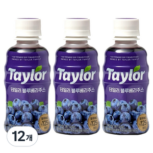 테일러 블루베리 주스, 180ml, 12개