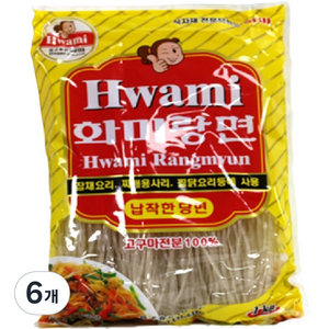 화미 납작한 당면, 1kg, 6개