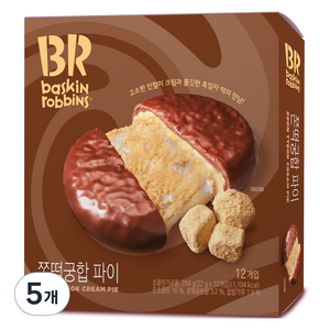 배스킨라빈스 쫀떡궁합 파이, 264g, 5개