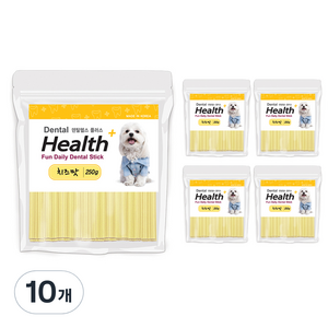 덴탈헬스 플러스 강아지 간식, 치즈, 250g, 10개