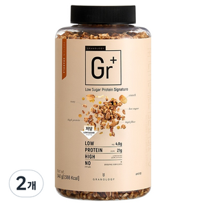 그라놀로지 Gr+ 저당 프로틴 그래놀라 시그니처, 340g, 2개