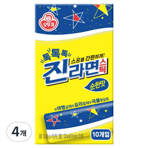 오뚜기 톡톡톡 진라면 스틱 순한맛 10p, 4개