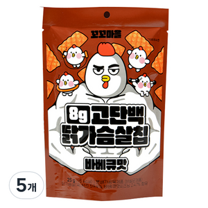 에이스엠앤티 고단백 닭가슴살칩 바베큐맛, 25g, 5개