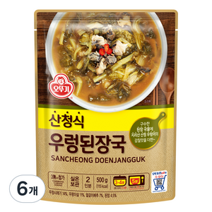 오뚜기 산청식 우렁된장국, 500g, 6개