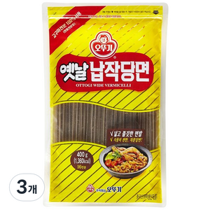 오뚜기옛날 납작당면, 400g, 3개