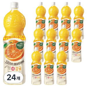 자연은 달콤감귤 주스, 1.5L, 24개