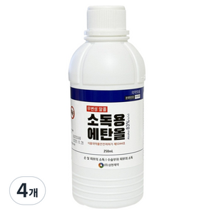 삼현제약 청솔 소독용 에탄올, 250ml, 4개