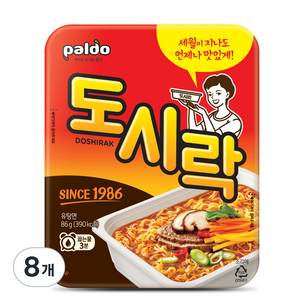 팔도도시락 컵라면 86g, 8개