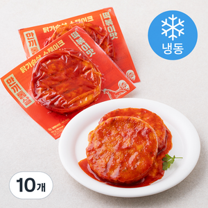 한끼통살 닭가슴살 스테이크 떡볶이맛 (냉동), 100g, 10개