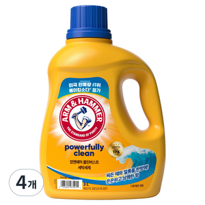암앤해머 클린버스트 세탁세제 본품 은은하고 상쾌한 향, 3L, 4개