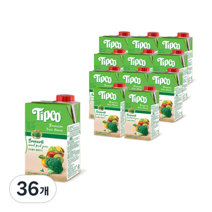 팁코 브로콜리 혼합 주스, 500ml, 36개