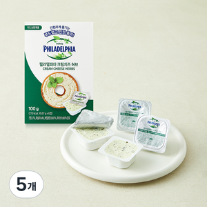 필라델피아 크림치즈 허브, 16.67g, 6개입, 5개