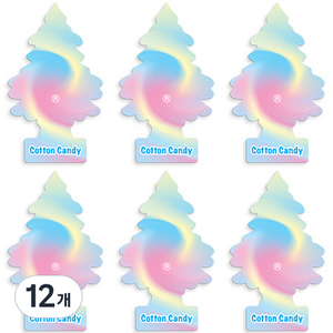 리틀트리 종이 방향제, 코튼캔디, 12개