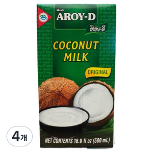 아로이디 코코넛밀크, 500ml, 4개