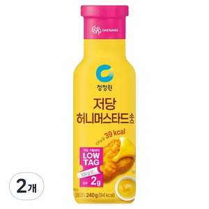청정원 저당 허니머스타드 소스, 240g, 2개