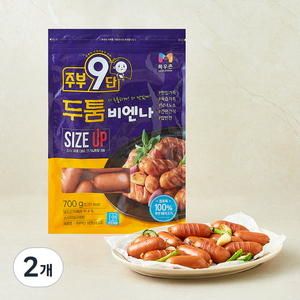 주부9단 목우촌 두툼 비엔나, 700g, 2개