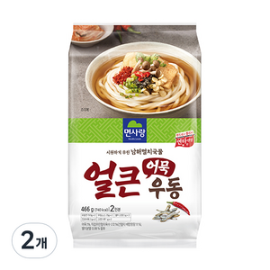 면사랑 얼큰어묵우동 2인분, 466g, 2개