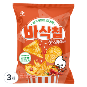 CJ제일제당 바삭칩 핫스파이시맛, 45g, 3개