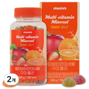 NUON 멀티비타민미네랄 구미젤리 240g, 80정, 2개