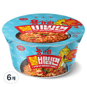 하림 용가리 불비빔면 컵 125g, 6개