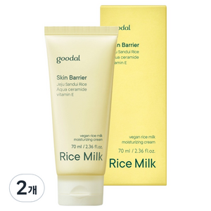 구달 라이스 밀크 보습 크림, 70ml, 2개